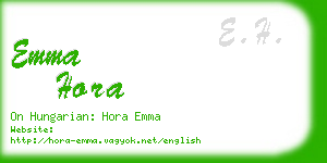 emma hora business card